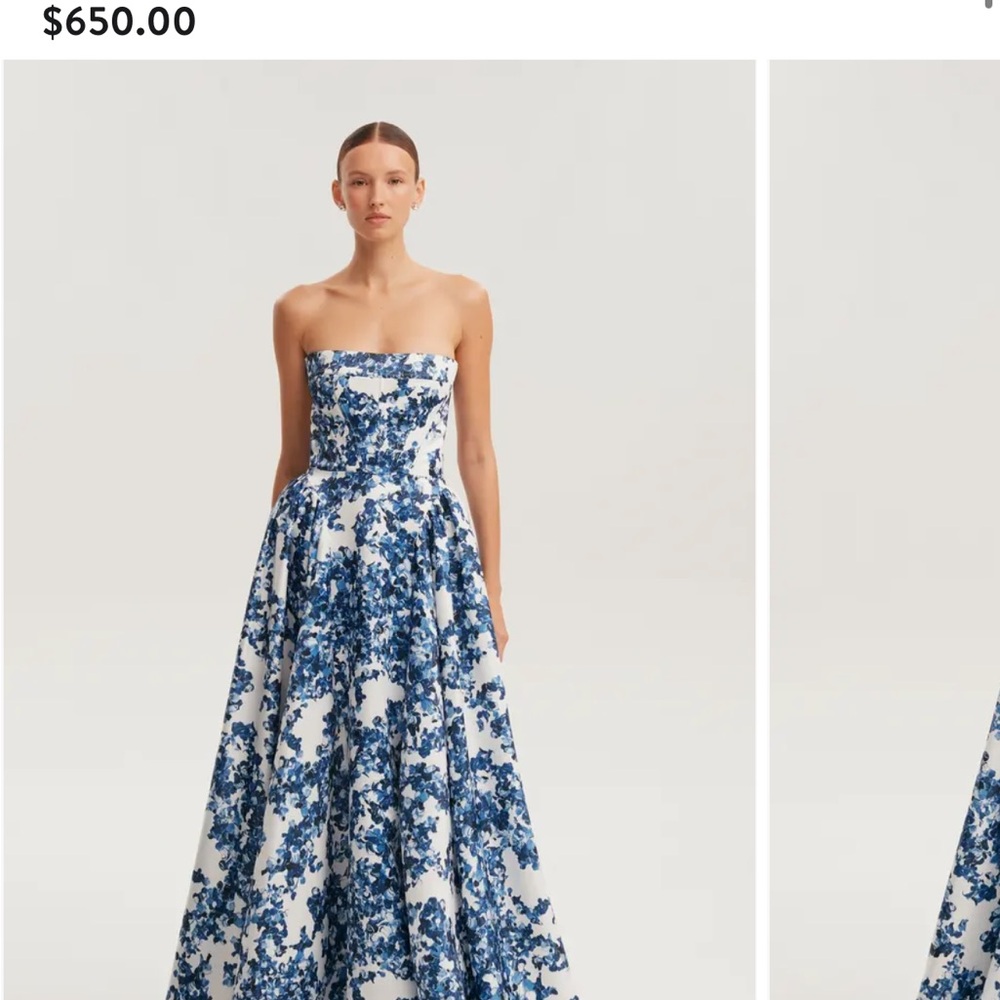 Milla Ravishing blue hydrangea corset maxi dress, Garden of Eden